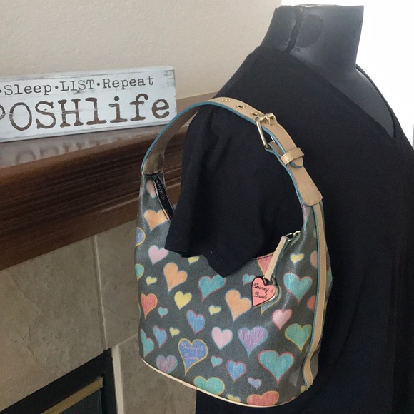 Dooney & Bourke Handbags - ⭐️HP⭐️- Downey & Bourke Hearts 💕 Mini Bucket Bag
